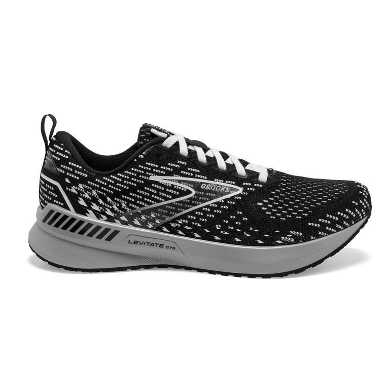 Brooks Levitate GTS 5 Springy Womens Road Running Shoes - Black/Grey/White - Indonesia (LWIU-67023)